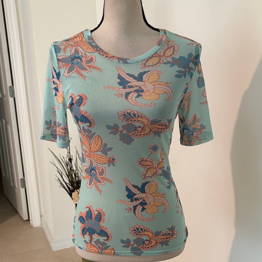 Buffalo David bitton medium see thru mesh shirt 1076